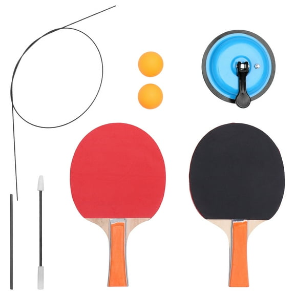 HERFIER Table Tennis Trainer Set with Elastic Shaft & Movable Balls - Blue