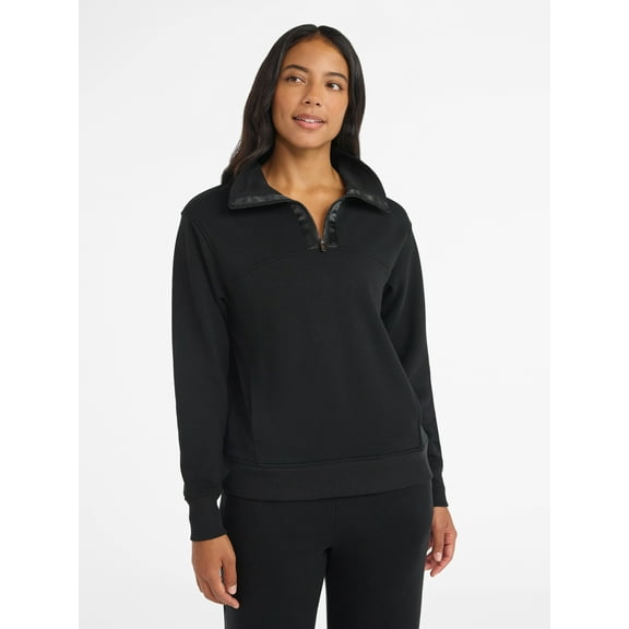 Avia Women's and Women's Plus Fleece Quarter Zip Pullover, Sizes XS-4X