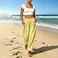 thumbnail image 3 of BLVB Womens Striped Pants Wide Leg Flowy Palazzo Pants Summer Beach Vacation Outfits Loose Trousers with Pockets, 3 of 6