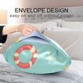 thumbnail image 4 of Yayeee Pillowcase Standard Size Set of 2 Satin Wrinkle Resistant Pillow Case, Blue Beach Pattern, 4 of 7