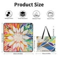thumbnail image 2 of Cute Colorful Flower Outdoor Picnic Blanket, Foldable Waterproof Beach Mat, Portable Beach Blanket for Beach Camping, Hiking, Family Concerts, 2 of 7