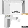 thumbnail image 2 of DreamCurship Wall Mount Styling Station for Hair Stylist, Salon Barber Stations with 3-Tier Storage Shelf with Door, White, 2 of 8