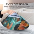 thumbnail image 5 of Satin Pillowcase Envelope Closure Pillow Cover Wrinkle-Resistant & Vibrant Print Abstract Leaves, 5 of 7