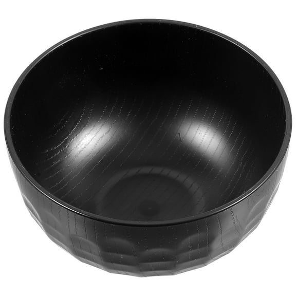 HONMEET Japanese Style Black Plastic Rice Bowl - , Unbreakable Soup Container for Convenient Everyday Use