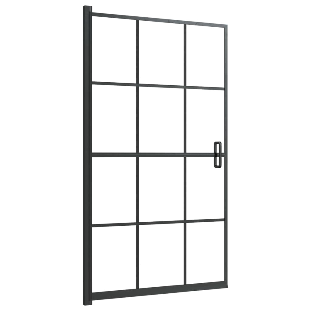 vidaXL Shower Enclosure ESG 31.5"x55.1" Black
