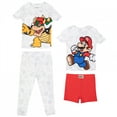 thumbnail image 1 of Super Mario Bros. Mario et Bowser Ensemble de Pyjama 4 Pcs pour Tout-Petits Garçons - Tout-Petit 2T, 1 of 3