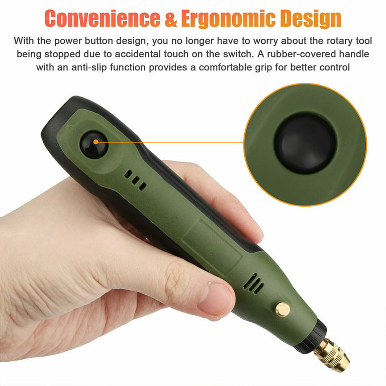 Gpoty Cordless Rotary Tool Rechargeable Engraving Pen with 700mAh Battery  Electric Adjustable Speed Carving Pen Portable Wood Engraving Tool for  Sanding Polishing Drilling Etching 