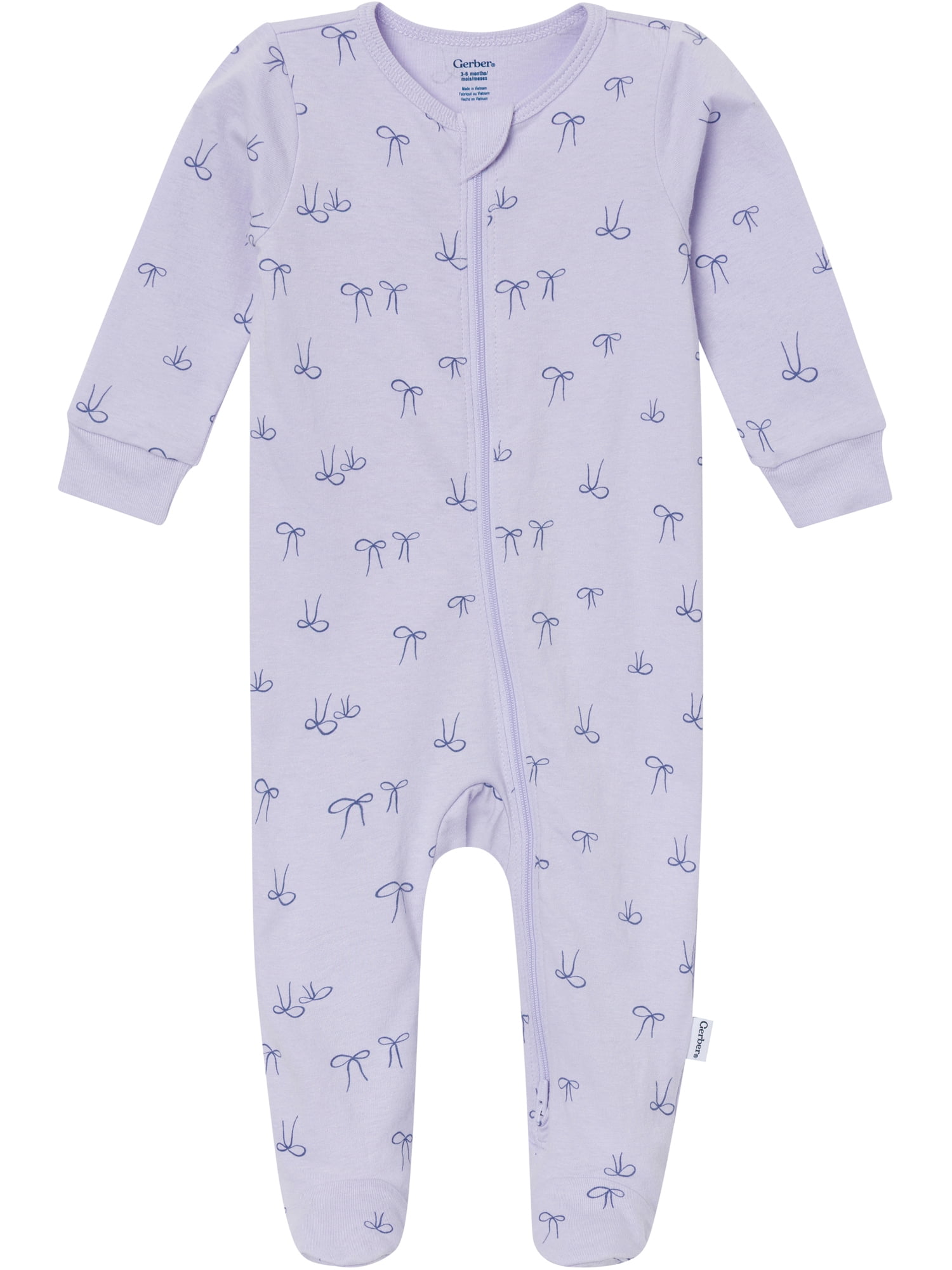Gerber Baby Neutral Sleep N´ Play 2-Way Zipper Footed Pajamas, 4-Pack, Sizes, Newborn - 6/9 Months