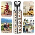 thumbnail image 7 of Yayeee 20oz Insulated Water Bottle Double Wall Stainless Steel with Flip Straw Lid, Black Abstract Dots, 7 of 7
