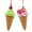 Multicolor-2PCS, variant on Christmas Ice Cream Cone Hanging Ornaments, Resin Dessert Ice Cream Sculpture Figurine Pendant for Home Party Xmas Tree Decor