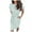 Mint Green, variant on Summer Tshirt Dresses For Women 2023 Casual Plus Size Midi Dresses Striped Printing Short Sleeve T-Shirt Dress Crewneck Work Tie Waist With Pockets