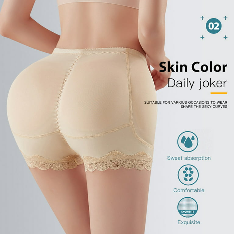 Breathable Butt-lift Underwear Skin-friendly Nylon Lace Design High  Elasticity Butt Shaper for Daily Wear,Black 2XL 