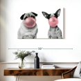 thumbnail image 3 of Elephant Stock Bubble Gum Dogs Wall Art - Horizontal Canvas Wall Art - Living Room Wall Decor - Animal Canvas - Black And Gray Decor - 36" x 24", 3 of 8