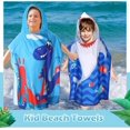thumbnail image 4 of Kids Hooded Towel Blue Shark Beach Towel with Hood for Boys, 120*60cm Bath Poncho for 5-7 Year Olds, 4 of 4