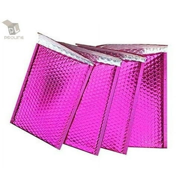 ProLine® Metallic Pink Poly Bubble Mailers Envelopes 8.5" x 12" (200 Mailers)