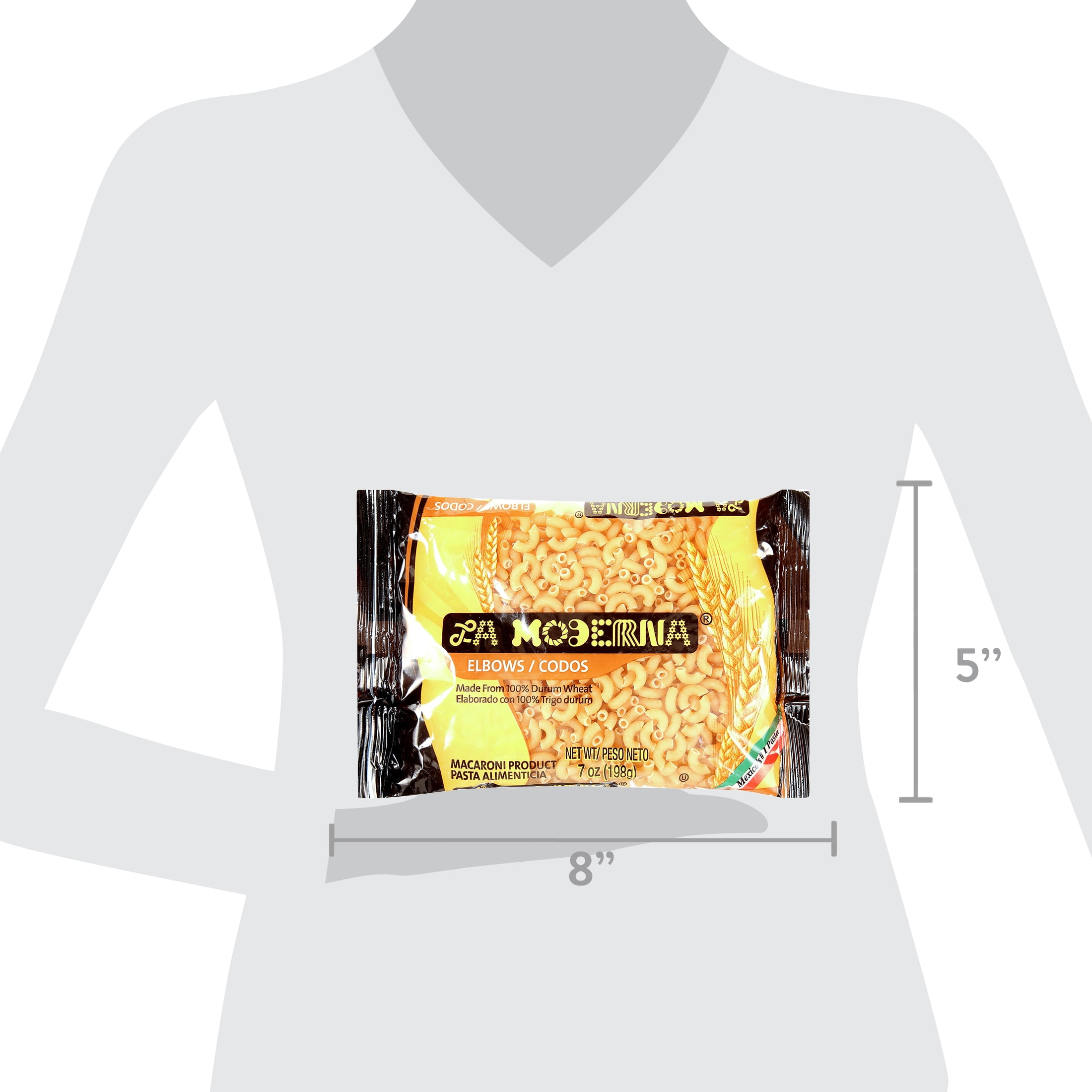 (20 pack) La Moderna Pasta Elbow 100% Durum Wheat 7 oz