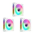 thumbnail image 1 of 3x Hydraulic Bearings Power Case Heat Fan Case Heat Sink Sink Computer Fan For Cooling Performance Surging White reversed leaf, 1 of 9