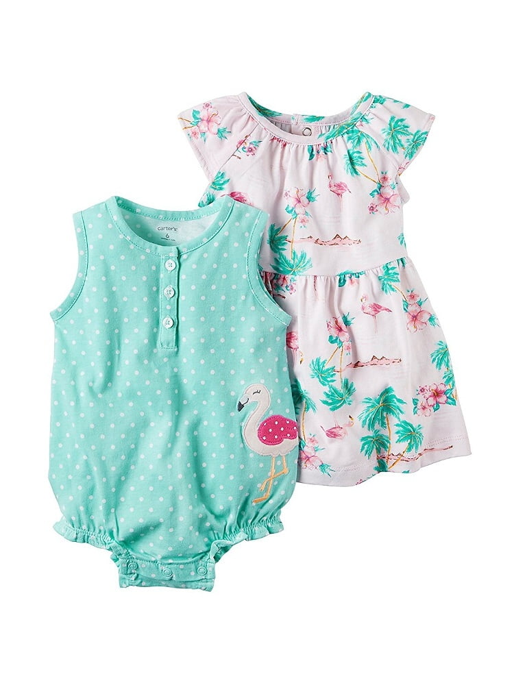 flamingo romper baby