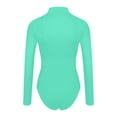 thumbnail image 5 of Youmylove Women Bodysuits Women's Turtleneck Long Sleeve Bodysuits For Women Ribbed Body Suit Shirts Solid Color Slim Fit Body Shaping Underwear Trendy Bodysuits Tops, 5 of 6