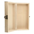 thumbnail image 4 of Rectangular Wooden Storage Box Retro Wooden Box Clamshell Wooden Gift Box, 4 of 11