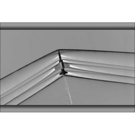 24"x36" Gallery Poster, shockwave pattern of T-38 Talon in supersonic flight
