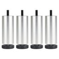 thumbnail image 2 of Aluminum Alloy Adjustable Furniture Legs, Sofa Legs Replacement Legs for Armchair, Cabinet, Couch, Dresser(Set of 4) - Silver 15cm, 2 of 6