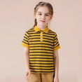 thumbnail image 4 of WOYY Little Boys Casual Striped Polo Shirt Short Sleeve Versatile T-Shirt, Sizes 1-8, 4 of 7