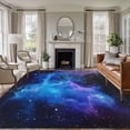 thumbnail image 3 of Starry Sky Area&nbsp;Rug 6x9ft Blue Sky Shinny Stars Romantic Modernism Non-Slip&nbsp;Washable Square&nbsp;Rugs Soft Felt Indoor Floor Mat for Bedroom Kitchen Living Room Bathroom, 3 of 9