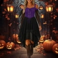thumbnail image 3 of Women's Dress Cold Shoulder Sleeveless Solid Color Chiffon Butterfly Sleeve Gothic Irregular Hem Dress for Lolita Cosplay,Purple,XL, 3 of 6