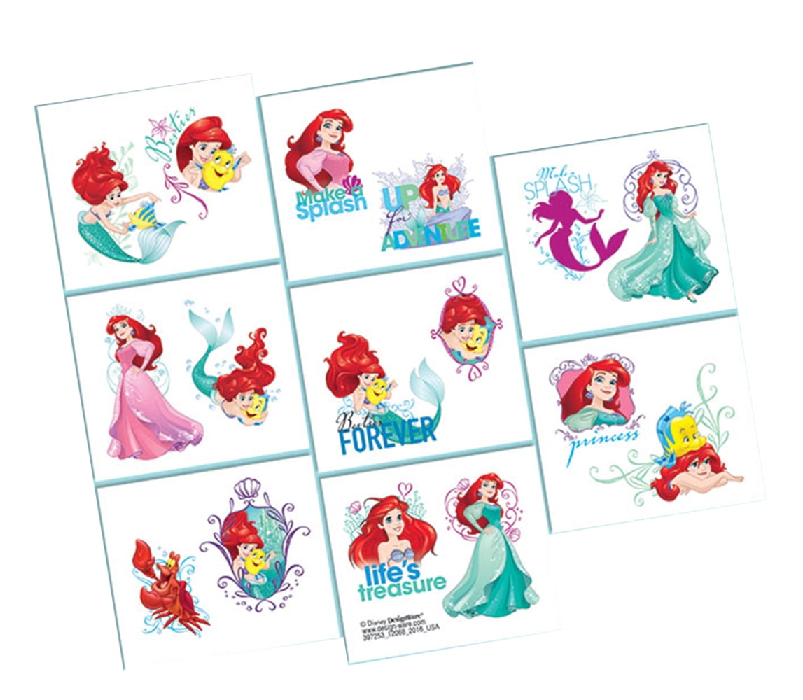 Disney's The Little Mermaid Temporary Tattoo Favors, 16 Count - Walmart.com