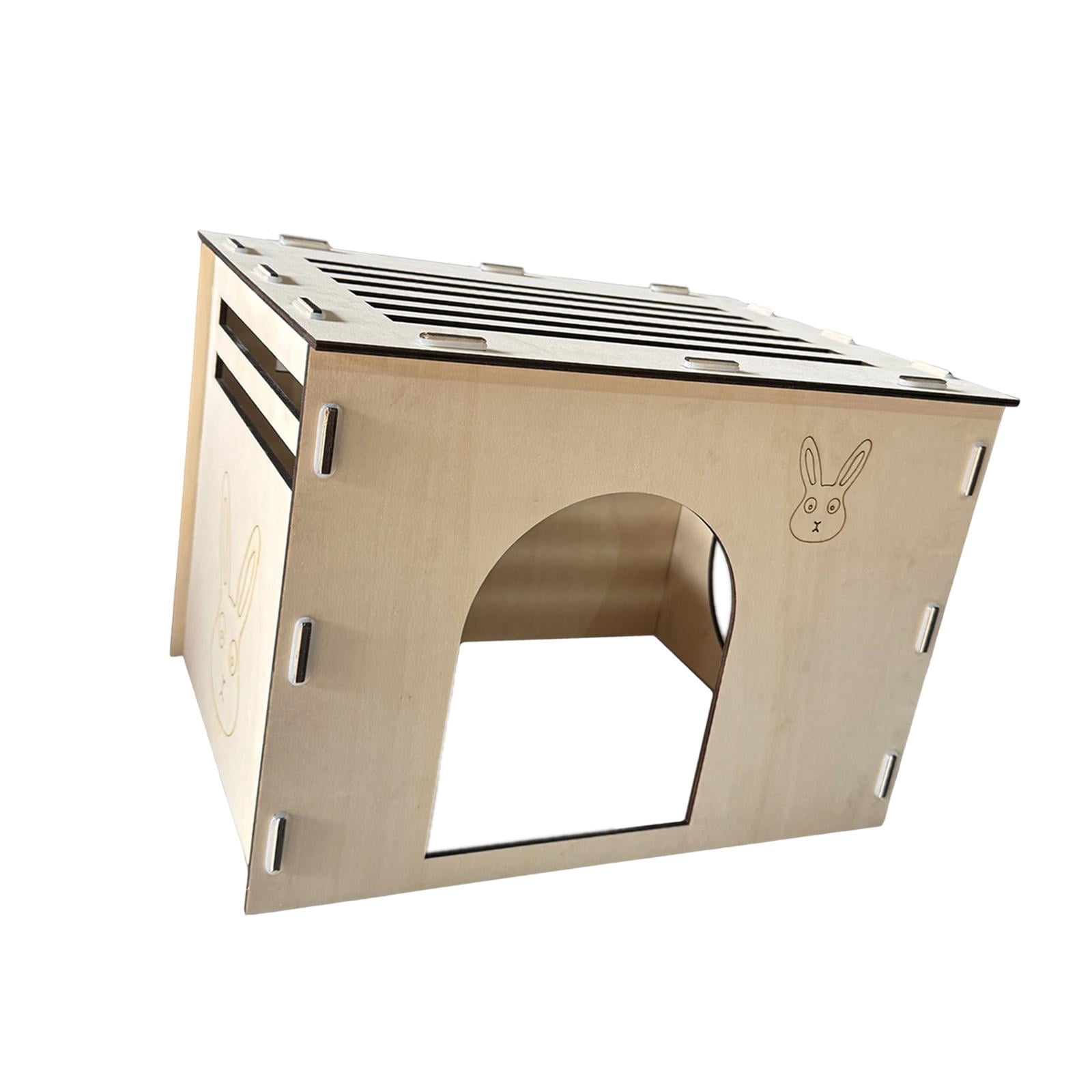 Fzaqwen Rabbit House Cage Accessories Sleeping Bunny Castle for Kittens Gerbil Style B