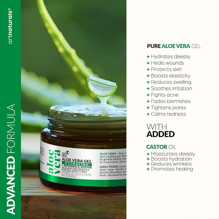 ArtNaturals Aloe Vera Gel 2-Piece Set for Sunburn Relief