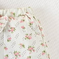 thumbnail image 5 of enyan Toddler Baby Girls Fall Outfit 6M-6T Long Sleeve Floral Print Smocked Shirt Pants 2-Piece Set Kids Girls Clothes White，18-24 Months, 5 of 7