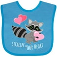 thumbnail image 3 of Inktastic Stealin' Your Heart Cute Raccoon Boys or Girls Baby Bib, 3 of 4