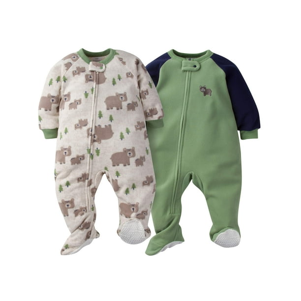Gerber Gerber Toddler Boys Microfleece Blanket Sleeper Pajamas, 2