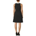 thumbnail image 3 of INSPIRE CHIC Women's Vintage Collared Dress Sleeveless Button Decor Evening Cocktail A-Line Mini Dresses S Black, 3 of 5