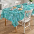 thumbnail image 3 of Green Geometric Rectangle Tablecloth, Farmhouse Abstract Neutral Motifs Waterproof & StainResistant Tablecloth, Washable Oil-proof Table Cover for Dining/Party/Wedding/Camping/Buffet 60x120 In, 3 of 9