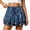 Blue, variant on Jane Wardrobe Drawstring Ruffle Waist Patchwork Print Lined Chiffon A Line Mini Skort Women Summer Boho Casual Short Skirt 1PC S-XXL Plus Size Friendly