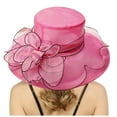 thumbnail image 1 of WEIYLL Chapeau de Soleil pour Femmes Robe Grand Ombre Fleur Douche Nuptiale Plage Protection Solaire Couvre-Chef, 1 of 5