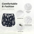 thumbnail image 4 of KLL Retro Flower Pattern Shorts Women,Athletic Shorts High Waisted Running Shorts Pocket Sporty Short Gym Elastic Workout Shorts-Small, 4 of 7