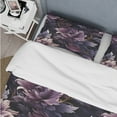 thumbnail image 4 of Designart "Moody Shadowed Elegance II" Purple Floral Bedding Covert Set - Cottage Bed Set With 2 Shams, 4 of 5