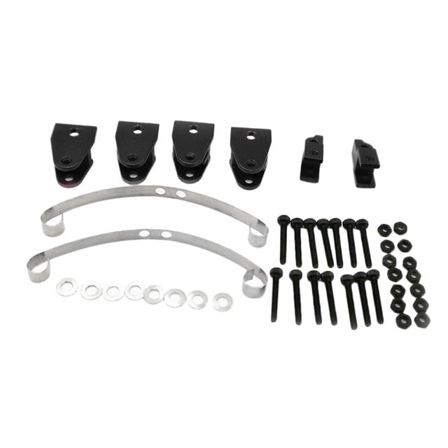 Oreja de elevación de piezas de RC Juego De Aretes De Elevación De Coche RC Para WPL B14 B24 B16 B36 JJRC Q60 Q61 Negro Negro Magideal Oreja de elevación de piezas de RC