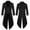 Black, variant on TMOYZQ Men's Plus Size Steampunk Tailcoat Uniform Jacket Windbreaker Gothic Style Outwear Vintage Halloween Solid Color Lapel Collar Buttons Tunic Loose Long Coats