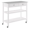 thumbnail image 1 of Crosley Chloe Stainless Steel Top Kitchen Cart in White, 1 of 18