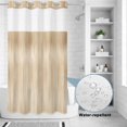 thumbnail image 2 of No Hook Shower Curtain, Orange Brown Shower Curtains for Bathroom with See Through Top Window, Modern Abstract Art Ombre Striped Waterproof & Washable Bath Curtain Small Stall 36"x78", 2 of 9