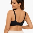 thumbnail image 4 of CucumberDay Wireless Bras for Women Plus Size Full Coverage T-Shirt Bra with Soft Support Wide Side Wings, U-Back Comfort Seamless Bra, Black, M, 4 of 10