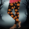 thumbnail image 2 of Feancey Women's Halloween Workout Leggings Holiday Novelty Printed Yoga Pants High Waisted Casual Tummy Control Leggings Buttery Soft Skinny Pants Multicolor XXL, 2 of 7