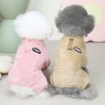 thumbnail image 7 of Gustave Winter Warm Dog Sweater Coat Plush Fleece Onesie Jumpsuit Pajamas Soft Puppy Cat 4 Legged Clothes Pets Apparel for Small Medium Male Female Dogs, 7 of 7