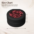 thumbnail image 2 of Yiaed Red Line Print Travel Jewelry Case Bridesmaid Gift Boxes Jewelry Travel Organizer Small Round Jewelry Box Mini Storage-Black, 2 of 7