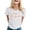White, variant on Ladies Fashion Casual Letter Printed Round Neck Short Sleeved T Shirt Neck Long Sleeve Tops for Women 2XL